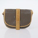 FENDI Zucchino Hand Bag Canvas PVC 7Set Brown Black Auth bs29383-32