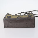 FENDI Zucchino Hand Bag Canvas PVC 7Set Brown Black Auth bs29383-6