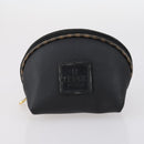 FENDI Zucchino Hand Bag Canvas PVC 7Set Brown Black Auth bs29383-9