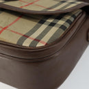 Burberrys Nova Check Shoulder Bag Canvas Beige Gold Auth bs29388-14