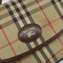 Burberrys Nova Check Shoulder Bag Canvas Beige Gold Auth bs29388-17