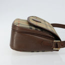 Burberrys Nova Check Shoulder Bag Canvas Beige Gold Auth bs29388-3