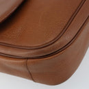 Burberrys Shoulder Bag Leather Gold Brown Auth bs29390-15