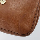 Burberrys Shoulder Bag Leather Gold Brown Auth bs29390-10