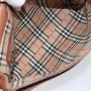 Burberrys Shoulder Bag Leather Gold Brown Auth bs29390-11