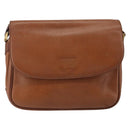 Burberrys Shoulder Bag Leather Gold Brown Auth bs29390-13