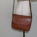 Burberrys Shoulder Bag Leather Gold Brown Auth bs29390-22