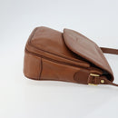 Burberrys Shoulder Bag Leather Gold Brown Auth bs29390-3