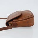 Burberrys Shoulder Bag Leather Gold Brown Auth bs29390-4