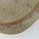 Christian Dior Honeycomb Canvas Shoulder Bag PVC Beige Gold Auth bs29391-12