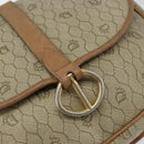 Christian Dior Honeycomb Canvas Shoulder Bag PVC Beige Gold Auth bs29391-14