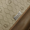 Christian Dior Honeycomb Canvas Shoulder Bag PVC Beige Gold Auth bs29391-16