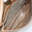 Christian Dior Honeycomb Canvas Shoulder Bag PVC Beige Gold Auth bs29391-17