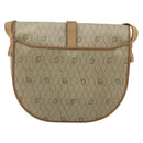 Christian Dior Honeycomb Canvas Shoulder Bag PVC Beige Gold Auth bs29391-3
