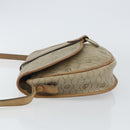 Christian Dior Honeycomb Canvas Shoulder Bag PVC Beige Gold Auth bs29391-5