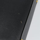 Burberrys Hand Bag Leather Black Gold Auth bs29392-10