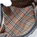 Burberrys Hand Bag Leather Black Gold Auth bs29392-12