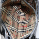 Burberrys Hand Bag Leather Black Gold Auth bs29392-21