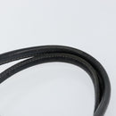 Burberrys Hand Bag Leather Black Gold Auth bs29392-8