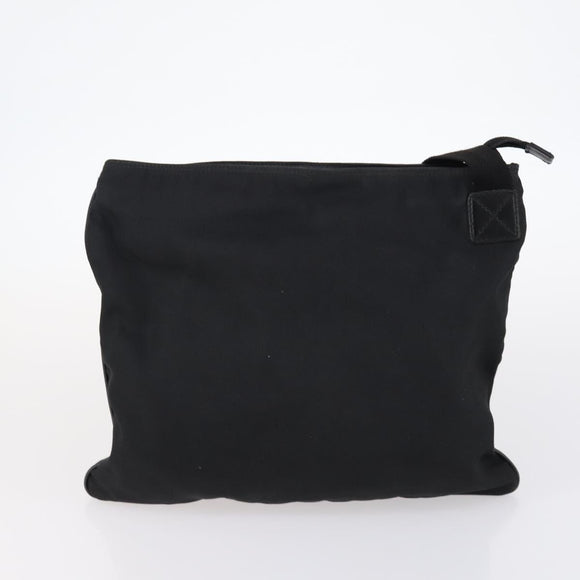 GUCCI Bamboo Jackie Shoulder Bag Nylon 6Set Black Auth bs29393