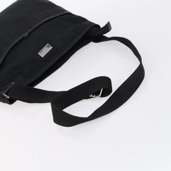 GUCCI Bamboo Jackie Shoulder Bag Nylon 6Set Black Auth bs29393