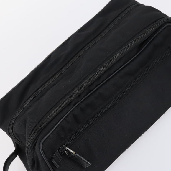 GUCCI Bamboo Jackie Shoulder Bag Nylon 6Set Black Auth bs29393