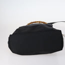GUCCI Bamboo Jackie Shoulder Bag Nylon 6Set Black Auth bs29393-5