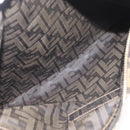 FENDI Zucca Canvas Clutch Bag Black Brown gold Auth bs29397-10