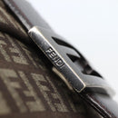 FENDI Zucchino Canvas Shoulder Bag Brown Auth bs29399-14