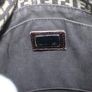 FENDI Zucchino Canvas Shoulder Bag Brown Auth bs29399-16