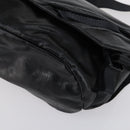 CHANEL Sports Shoulder Bag Coated Canvas Black Silver CC Auth bs29400-8