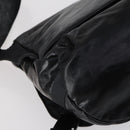 CHANEL Sports Shoulder Bag Coated Canvas Black Silver CC Auth bs29400-17