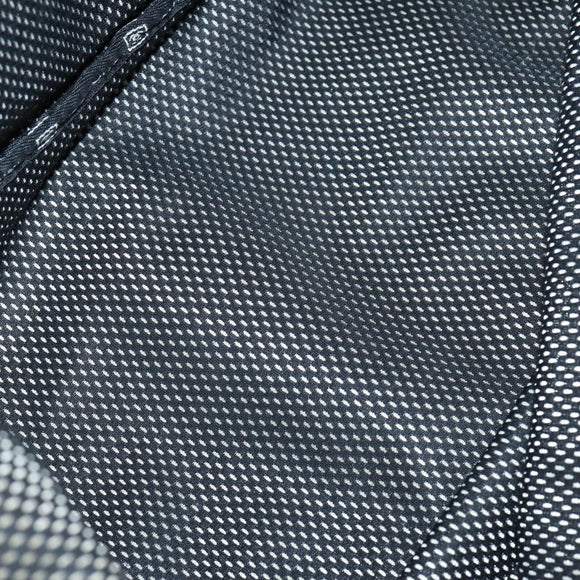 CHANEL Sports Shoulder Bag Coated Canvas Black Silver CC Auth bs29400