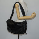 CHANEL Sports Shoulder Bag Coated Canvas Black Silver CC Auth bs29400-24