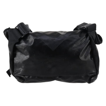 CHANEL Sports Shoulder Bag Coated Canvas Black Silver CC Auth bs29400 - 0