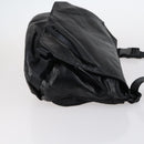 CHANEL Sports Shoulder Bag Coated Canvas Black Silver CC Auth bs29400-3