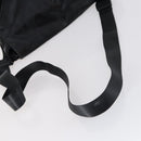 CHANEL Sports Shoulder Bag Coated Canvas Black Silver CC Auth bs29400-7