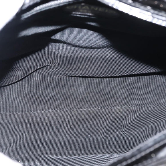 CHANEL Tote Bag Patent leather Black CC Auth bs29402