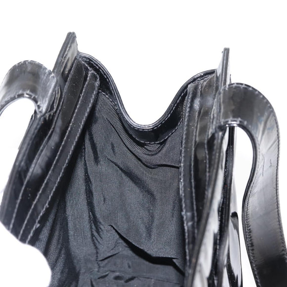 CHANEL Tote Bag Patent leather Black CC Auth bs29402