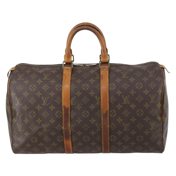 LOUIS VUITTON Monogram Keepall 45 Boston Bag M41428 LV Auth bs29404