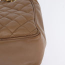 CHANEL Matelasse Chain Shoulder Bag Lamb Skin Beige Gold CC Auth bs29410-12