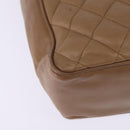 CHANEL Matelasse Chain Shoulder Bag Lamb Skin Beige Gold CC Auth bs29410-13