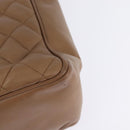 CHANEL Matelasse Chain Shoulder Bag Lamb Skin Beige Gold CC Auth bs29410-14