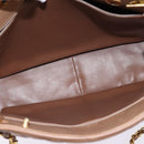 CHANEL Matelasse Chain Shoulder Bag Lamb Skin Beige Gold CC Auth bs29410-17