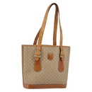 CELINE Macadam Canvas Tote Bag PVC Beige Gold Auth bs29412-1