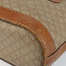 CELINE Macadam Canvas Tote Bag PVC Beige Gold Auth bs29412-9