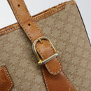 CELINE Macadam Canvas Tote Bag PVC Beige Gold Auth bs29412-17