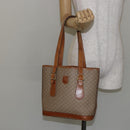 CELINE Macadam Canvas Tote Bag PVC Beige Gold Auth bs29412-24