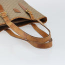 CELINE Macadam Canvas Tote Bag PVC Beige Gold Auth bs29412-7