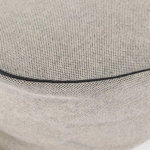 HERMES Sac Luco MM Shoulder Bag Canvas Leather Gray Black Silver Auth bs29413